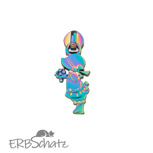 Zipper Little Girl Rainbow - Reißverschluss Schieber Gr.5