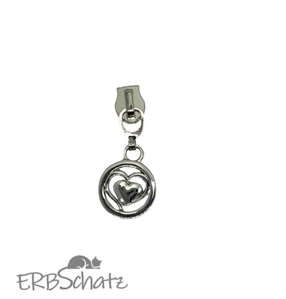 Zipper Lovely Heart Rainbow - Reißverschluss Schieber Gr.5