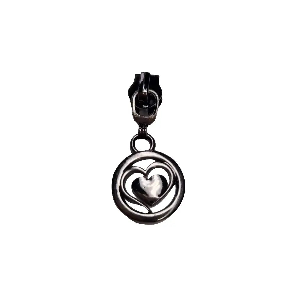 Zipper Lovely Heart Rainbow - Reißverschluss Schieber Gr.5