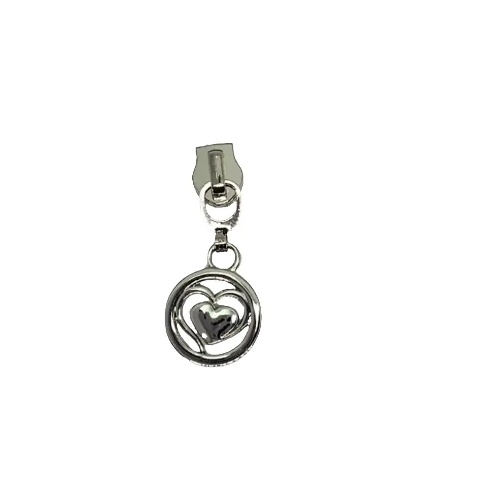 Zipper Lovely Heart Rainbow - Reißverschluss Schieber Gr.5