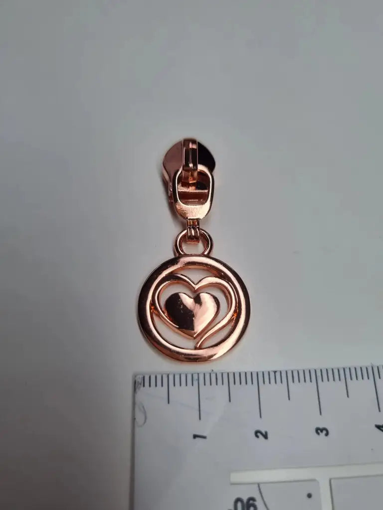 Zipper Lovely Heart Rainbow - Reißverschluss Schieber Gr.5