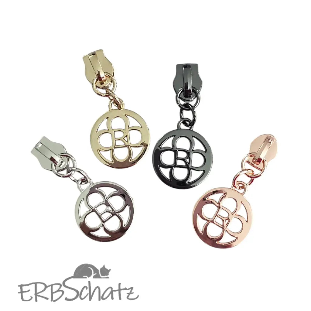 Zipper Luxury Circle Gold - Reißverschluss Schieber Gr.5