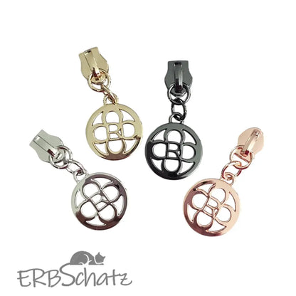 Zipper Luxury Circle Gold - Reißverschluss Schieber Gr.5