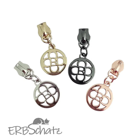 Zipper Luxury Circle Gold - Reißverschluss Schieber Gr.5