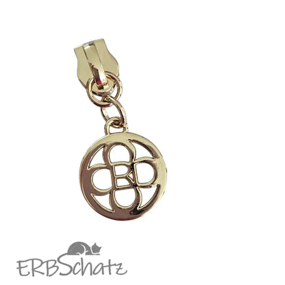 Zipper Luxury Circle Gold - Reißverschluss Schieber Gr.5