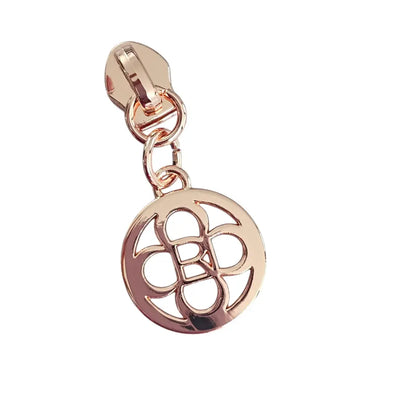 Zipper Luxury Circle Gold - Reißverschluss Schieber Gr.5