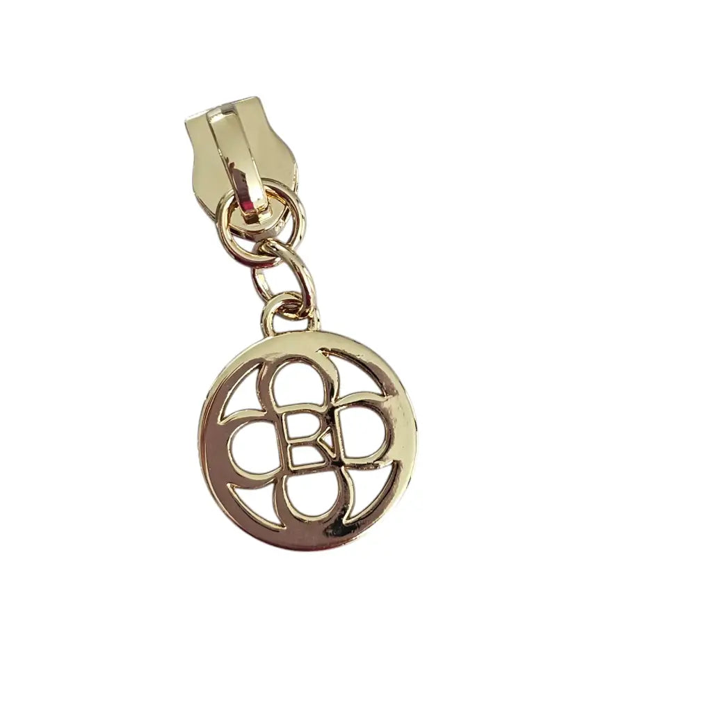 Zipper Luxury Circle Gold - Reißverschluss Schieber Gr.5