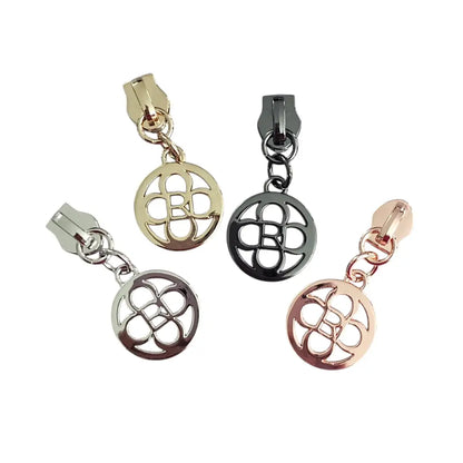 Zipper Luxury Circle Gold - Reißverschluss Schieber Gr.5