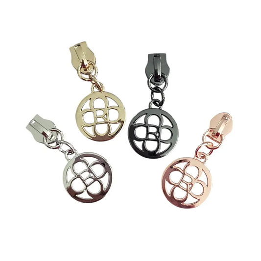 Zipper Luxury Circle Gold - Reißverschluss Schieber Gr.5