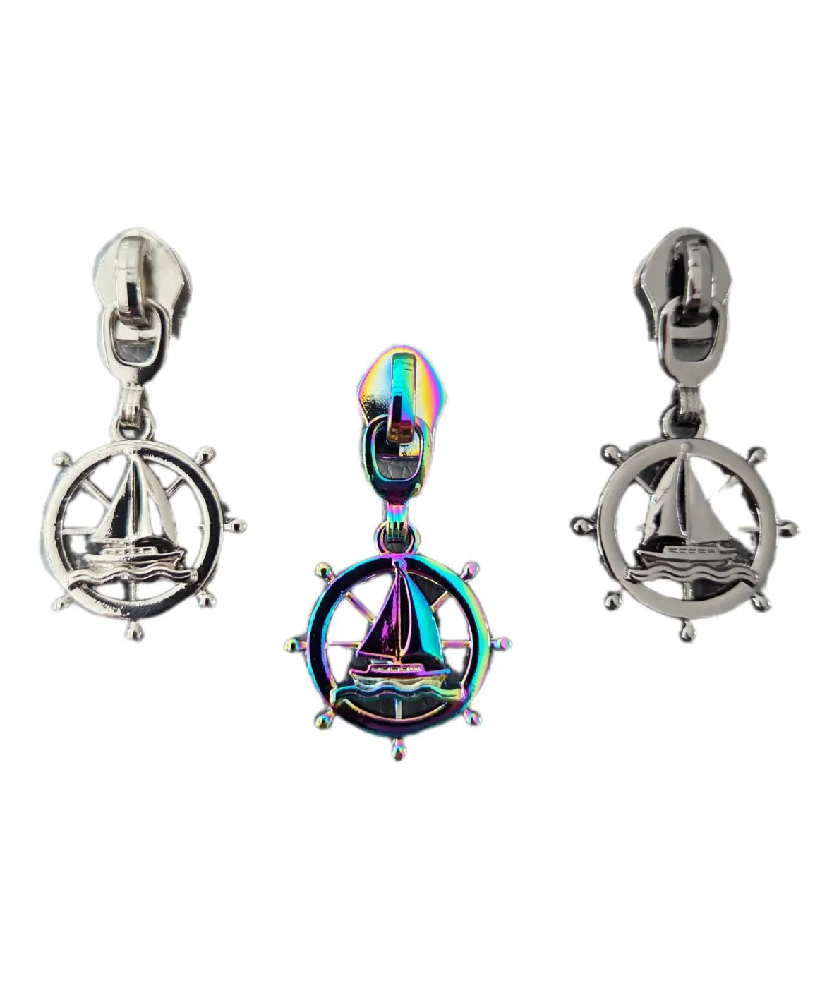 Zipper Maritim Regenbogen - Reißverschluss Schieber Gr.5
