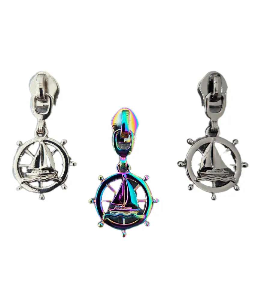 Zipper Maritim Regenbogen - Reißverschluss Schieber Gr.5