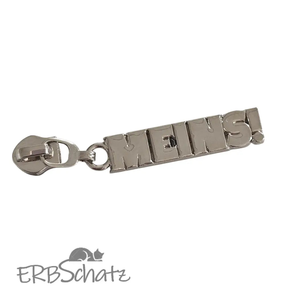 Zipper ’Meins’ - Silber