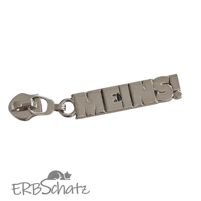 Zipper ’Meins’ - Silber
