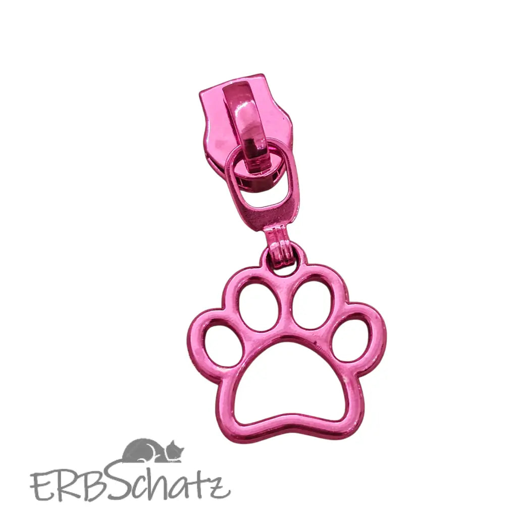 Zipper Mini Pfote Metallic colours - Pink