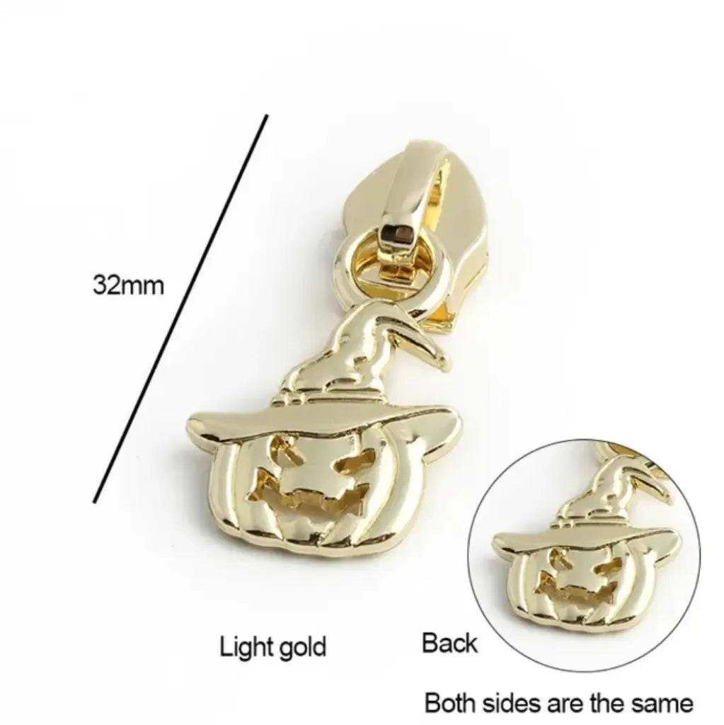Zipper Mini Pumpkin Gold - Reißverschluss Schieber Gr.5