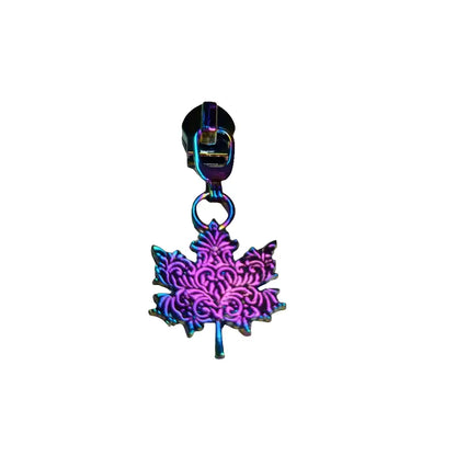 Zipper Mystic Leaf Rainbow - Reißverschluss Schieber Gr.5