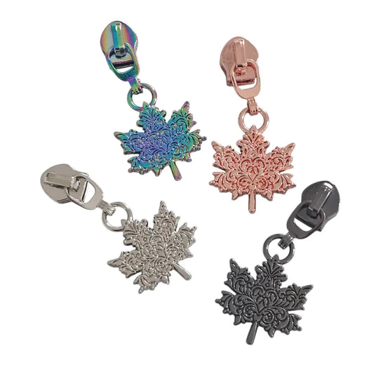 Zipper Mystic Leaf Rainbow - Reißverschluss Schieber Gr.5