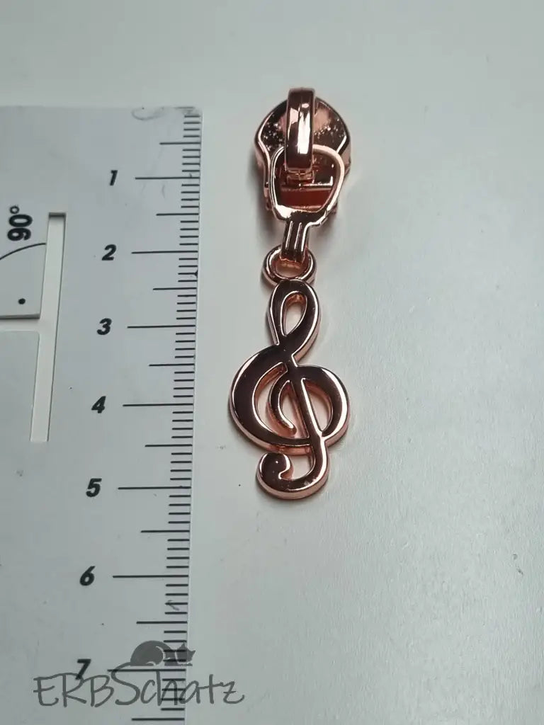 Zipper Notenschlüssel Rainbow - Reißverschluss Schieber Gr.5