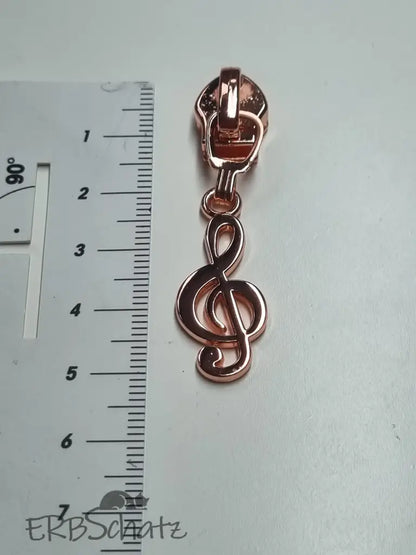 Zipper Notenschlüssel Rainbow - Reißverschluss Schieber Gr.5