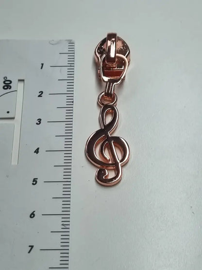 Zipper Notenschlüssel Rainbow - Reißverschluss Schieber Gr.5