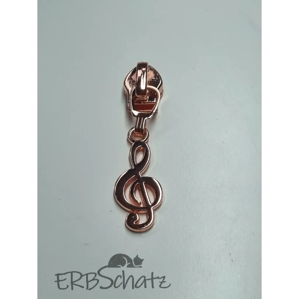 Zipper Notenschlüssel - Rosegold