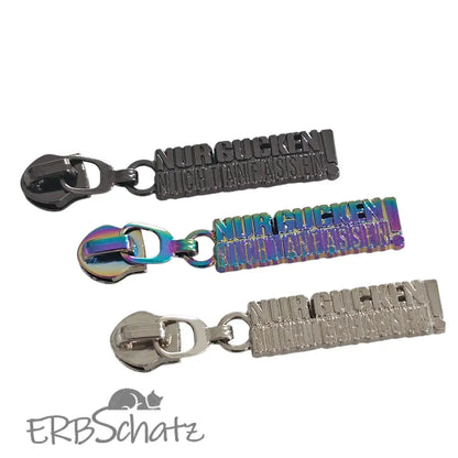 Zipper ’Nur gucken nicht anfassen’