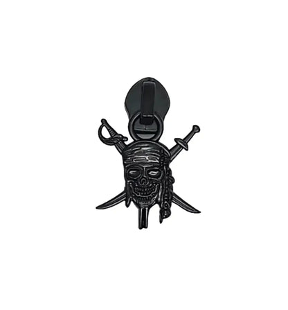 Zipper Pirate Skull Roségold - Reißverschluss Schieber Gr.5