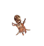 Zipper Pirate Skull Roségold - Reißverschluss Schieber Gr.5