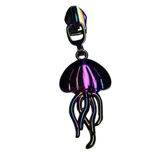 Zipper Qualle Rainbow - Reißverschluss Schieber Gr.5
