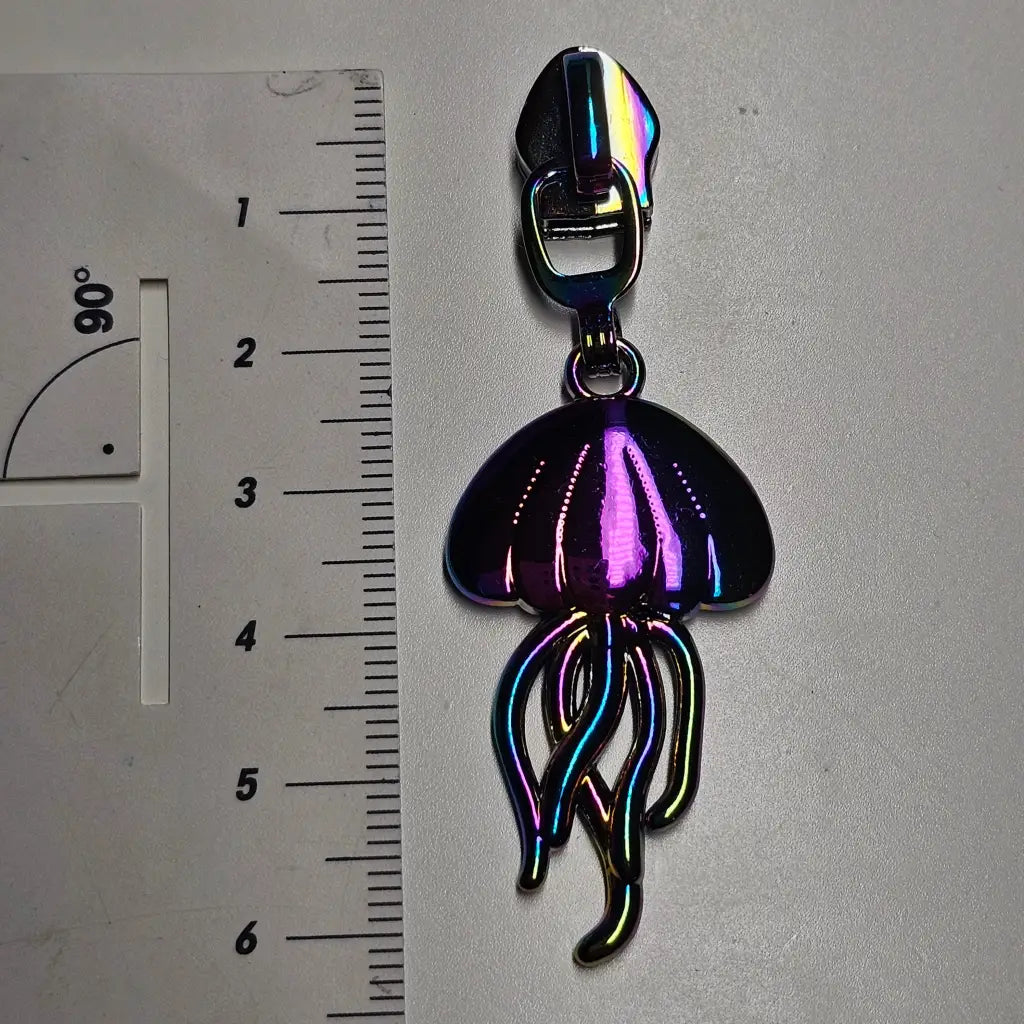 Zipper Qualle Rainbow - Reißverschluss Schieber Gr.5