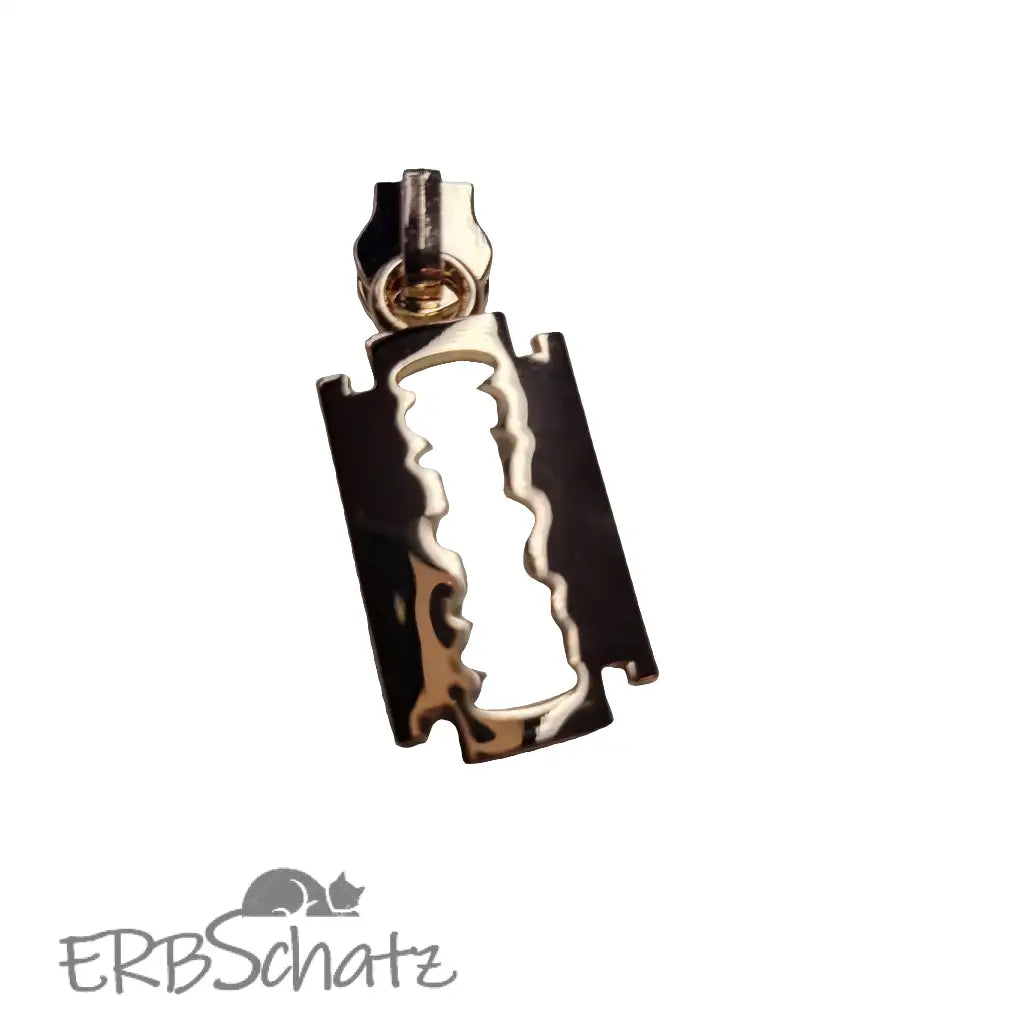 Zipper Rasierklinge Gold - Reißverschluss Schieber Gr.5