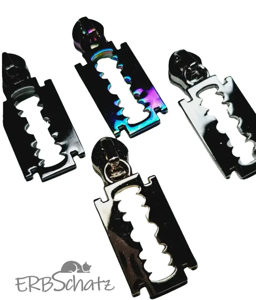 Zipper Rasierklinge Gold - Reißverschluss Schieber Gr.5