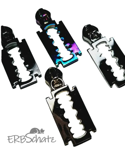 Zipper Rasierklinge Gold - Reißverschluss Schieber Gr.5