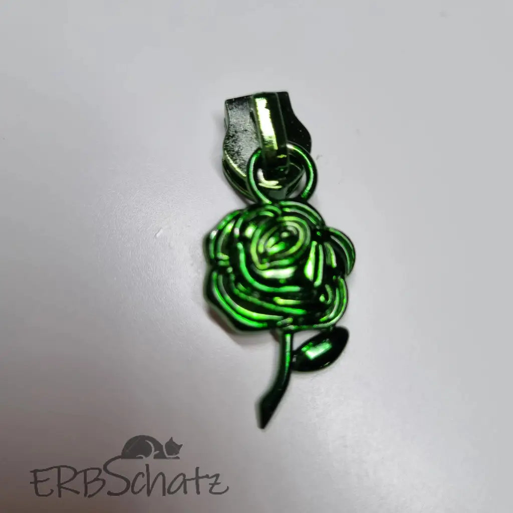 Zipper Rose bunt - Grün