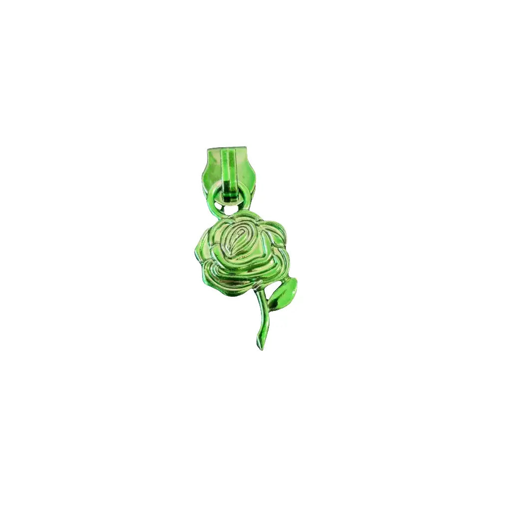 Zipper Rose bunt Blau - Reißverschluss Schieber Gr.5