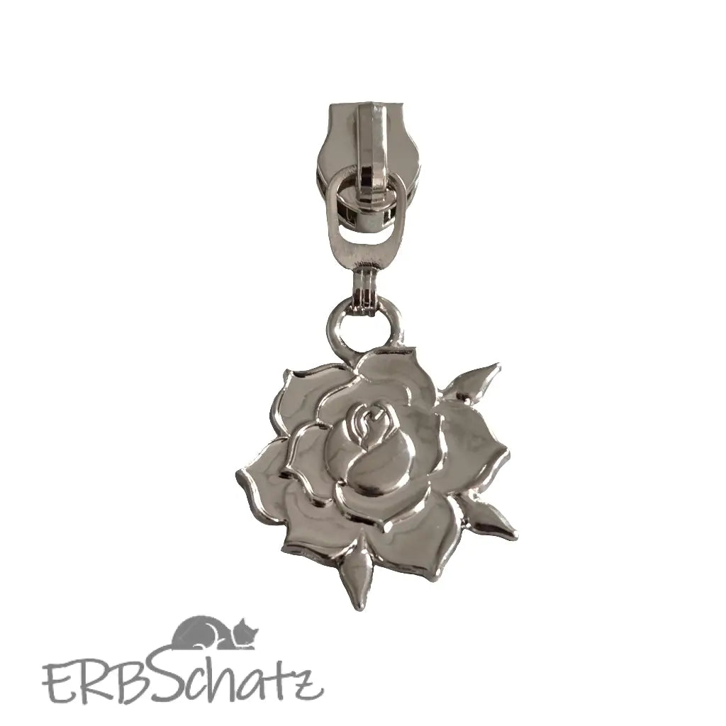 Zipper Rosenblüte - Silber