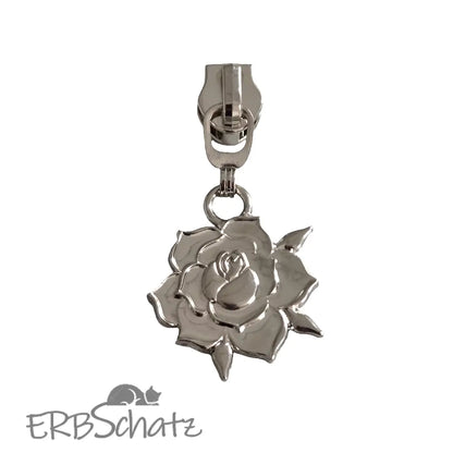 Zipper Rosenblüte - Silber