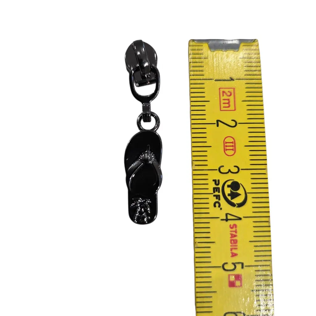 Zipper Sandalen Form (Gr. 3) Gun Metal - Reißverschluss