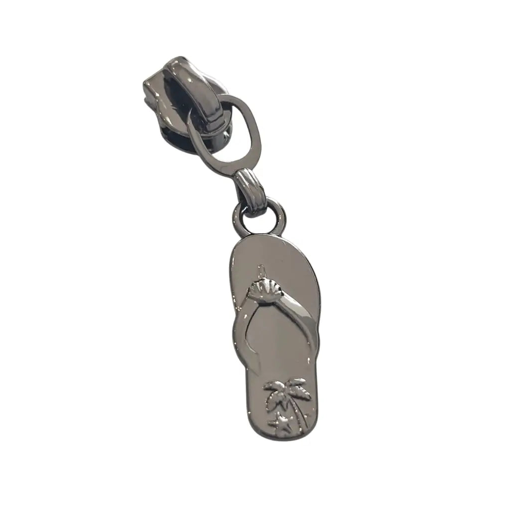 Zipper Sandalen Form (Gr. 3) Gun Metal - Reißverschluss