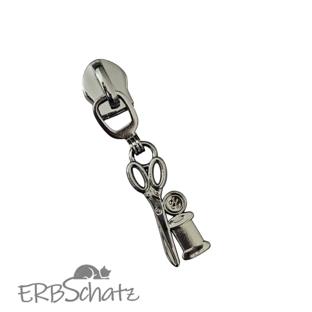 Zipper SchereGarn - Gun Metal