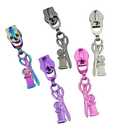Zipper SchereGarn Rainbow - Reißverschluss Schieber Gr.5