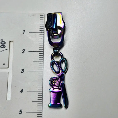 Zipper SchereGarn Rainbow - Reißverschluss Schieber Gr.5