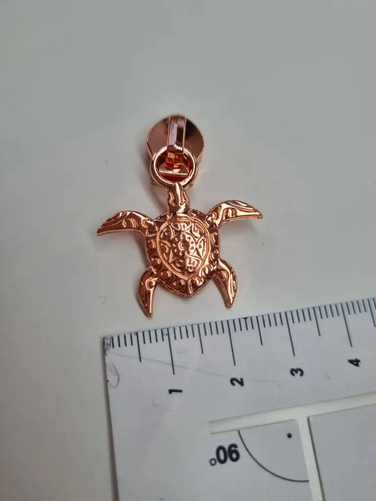 Zipper Schildkröte Roségold - Reißverschluss Schieber Gr.5