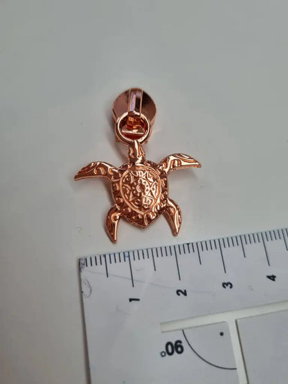 Zipper Schildkröte Roségold - Reißverschluss Schieber Gr.5