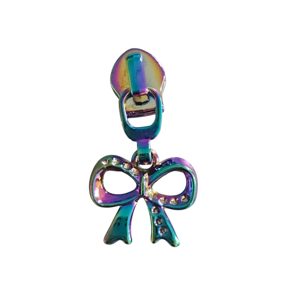 Zipper Schleife Rainbow - Reißverschluss Schieber Gr.5