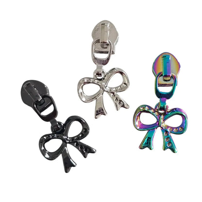 Zipper Schleife Rainbow - Reißverschluss Schieber Gr.5