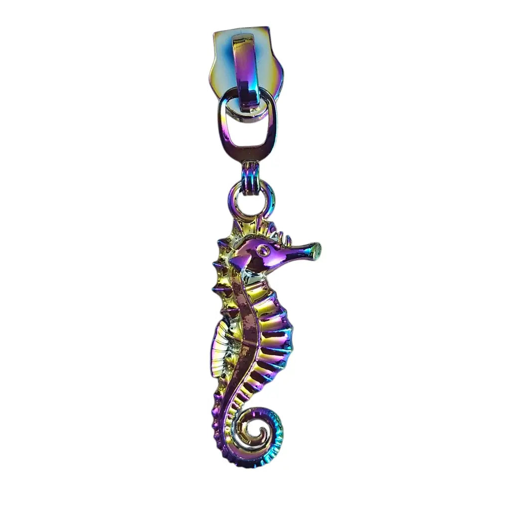 Zipper Seepferdchen Rainbow - Reißverschluss Schieber Gr.5