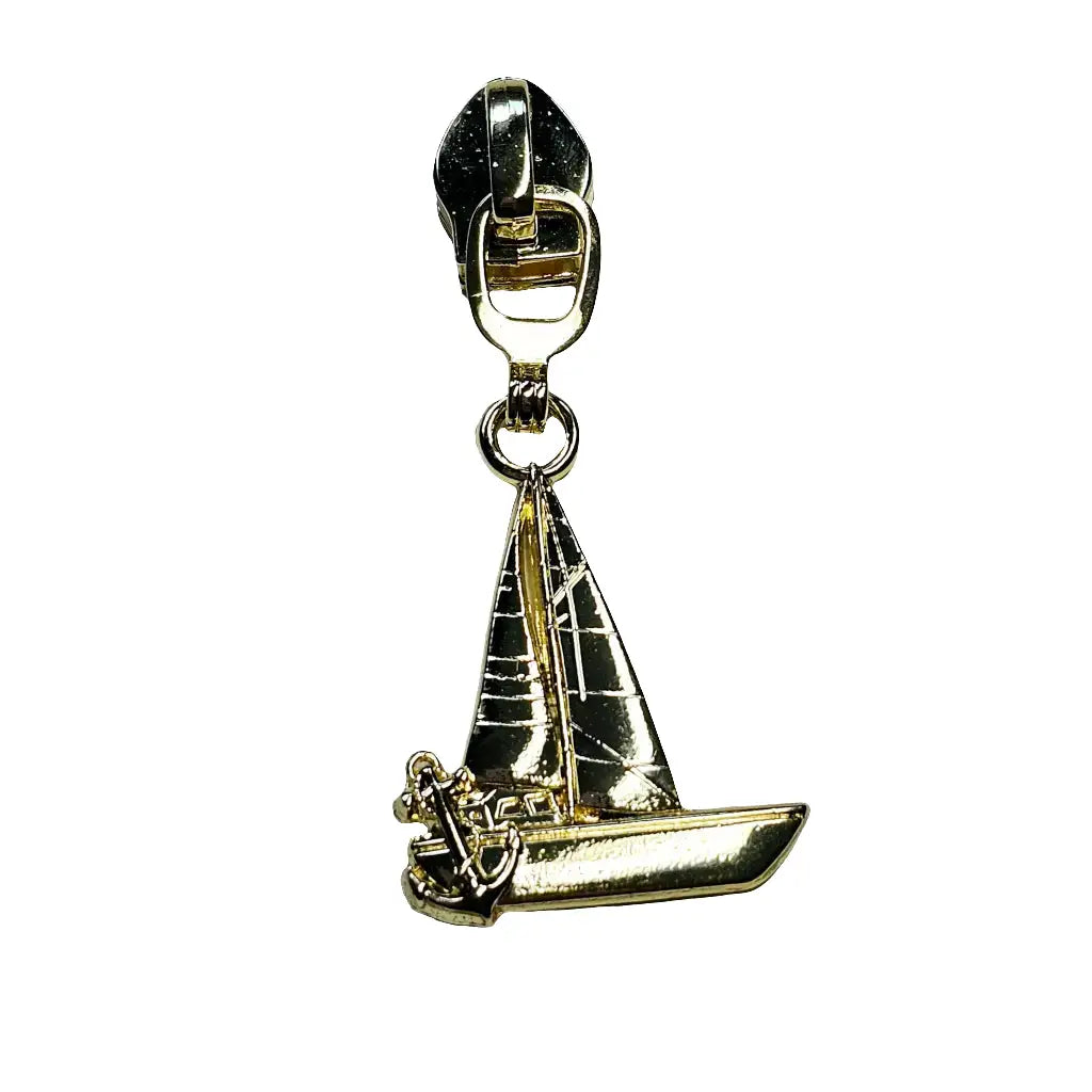 Zipper Segelboot Rainbow - Reißverschluss Schieber Gr.5