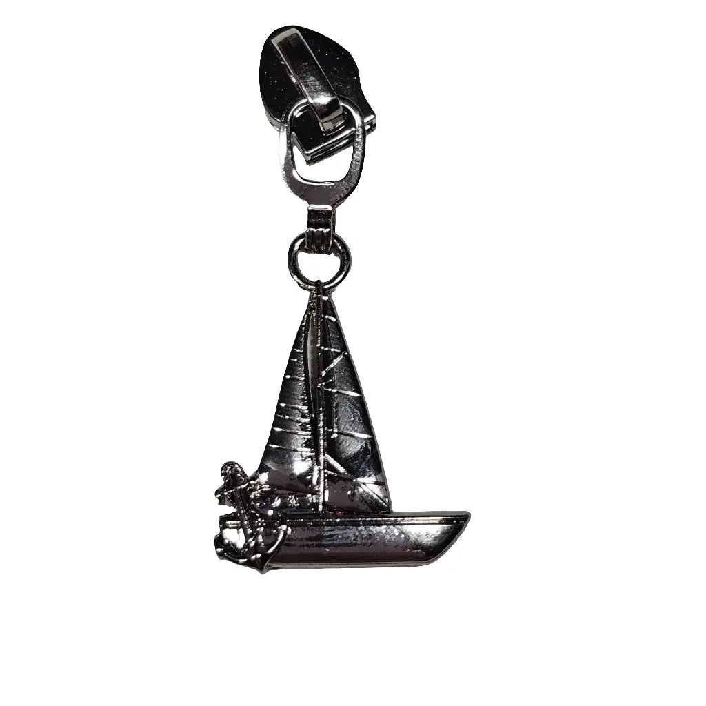 Zipper Segelboot Rainbow - Reißverschluss Schieber Gr.5