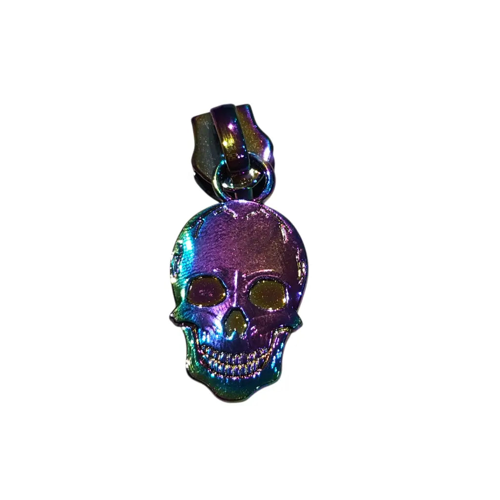 Zipper Skull flat Roségold - Reißverschluss Schieber Gr.5